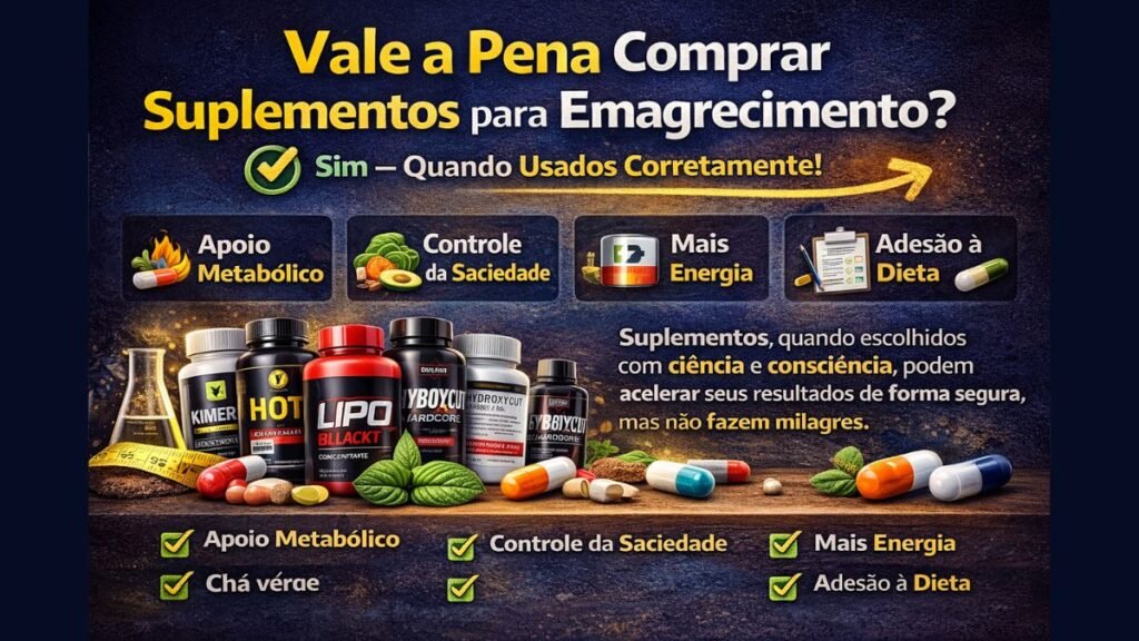 Uso consciente de suplementos para emagrecimento aliado à dieta e treino